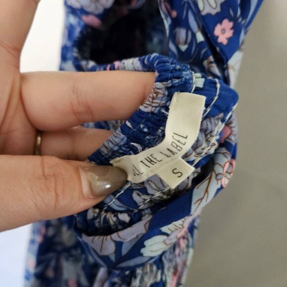 Abel The Label Anthropologie Blue Bell Cottage Floral Maxi Dress sz S‎ - Picture 5 of 6